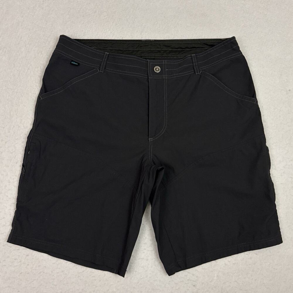 Kuhl Renegade Cargo Shorts Mens 38 Black Stretch Hiking Outdoor Performance